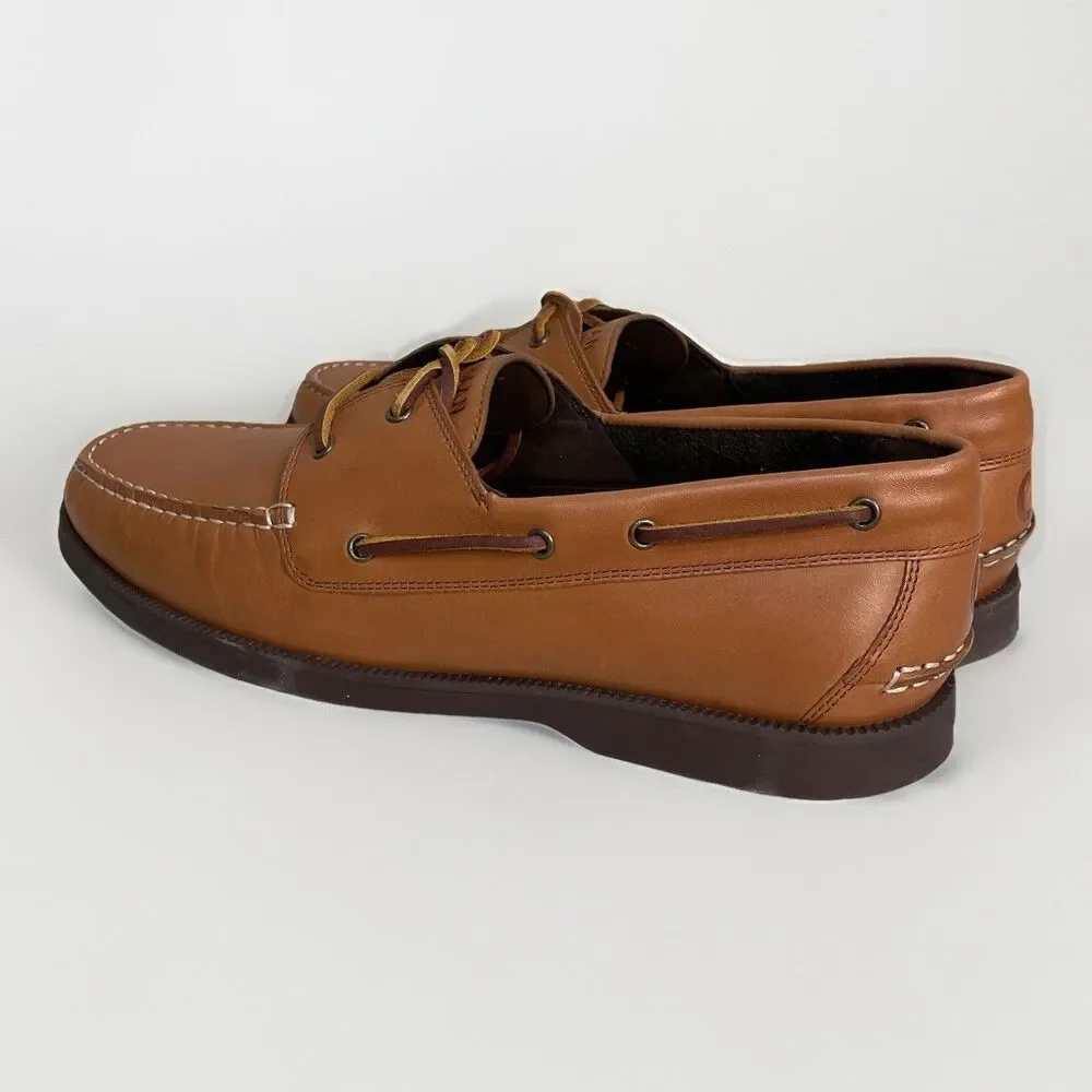 Cole Haan G+ Bowside Boat Shoes Brown Leather Men 11.5 Casual Office Slip On New